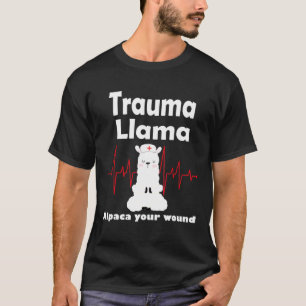 T-shirt Trauma Lama Alpaca Votre Plaie Infirmière Mignonne