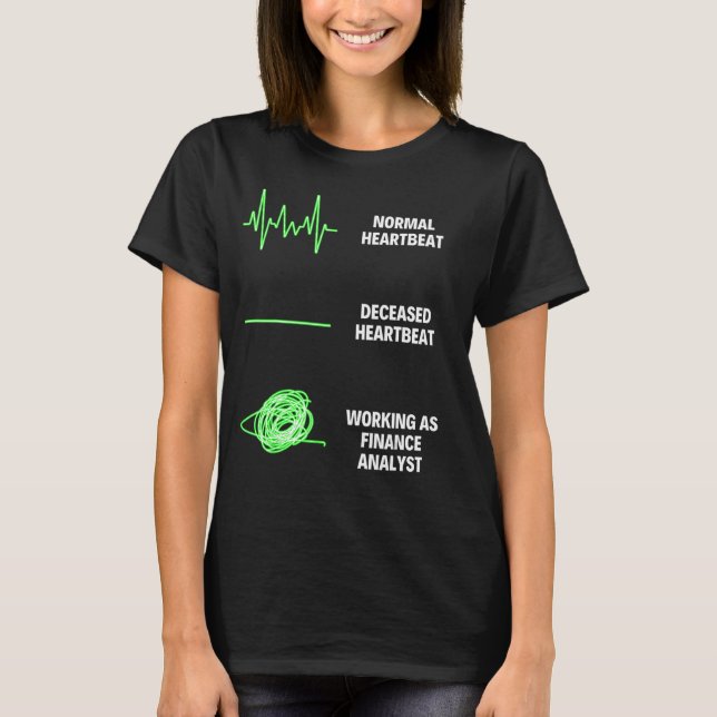 T-shirt Travail commercial d'analyste financier (Devant)