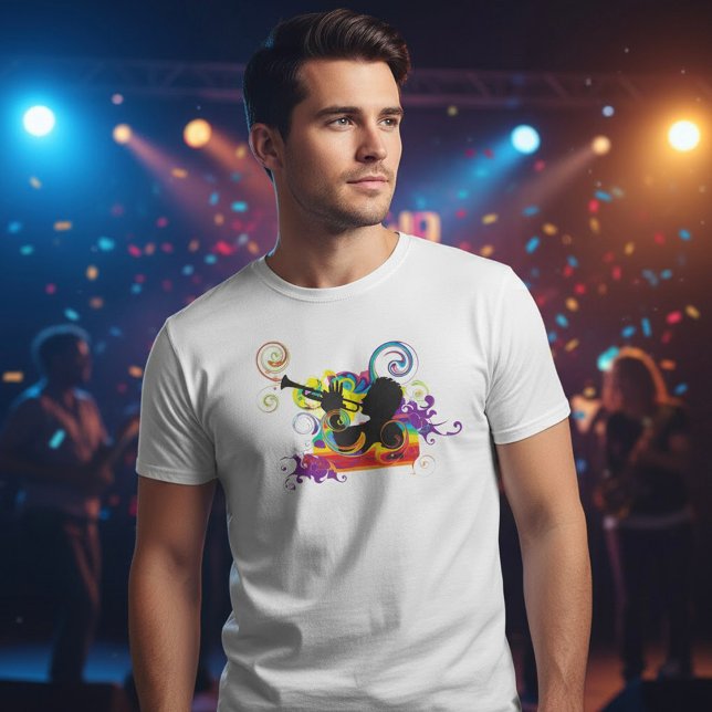 T-shirt Travail d'art du joueur de trompette (Créateur téléchargé)