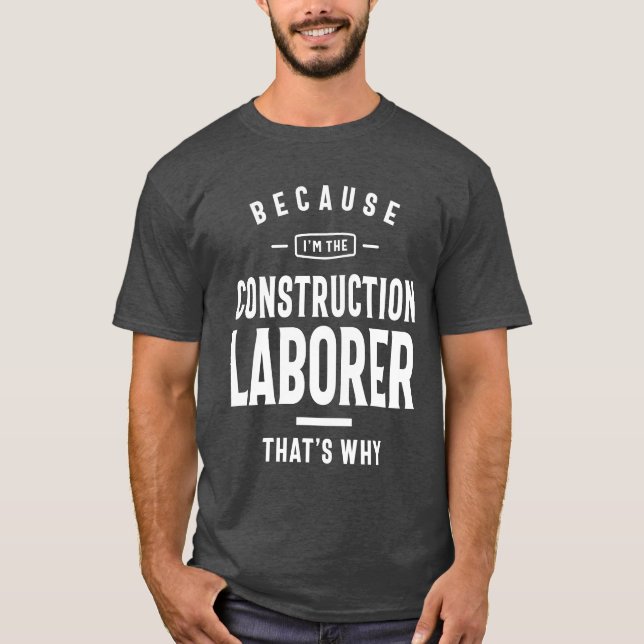 T-shirt Travail de construction profession Anniversaire (Devant)