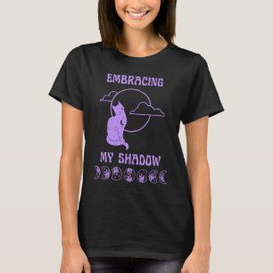 T-shirt Travail de l'ombre Chat de phase lunaire Mystique