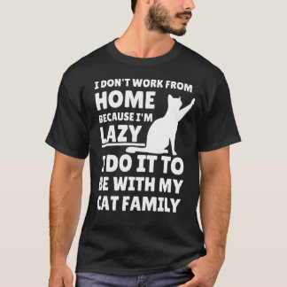 T-shirt Travail De Maison Besoin Chat Sarcastique Virtual 