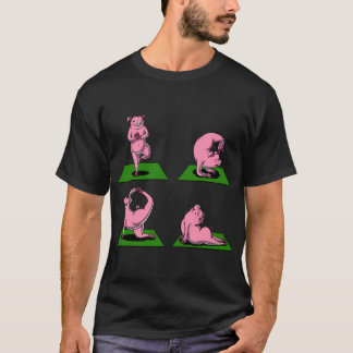 T-shirt Travail de yoga de cochon