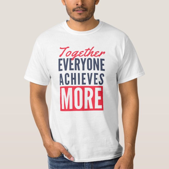 T-shirt Travail d'équipe sur mesure du logo de l'entrepris (Devant)