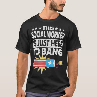 T-shirt Travail des travailleurs sociaux juste ici pour Ba