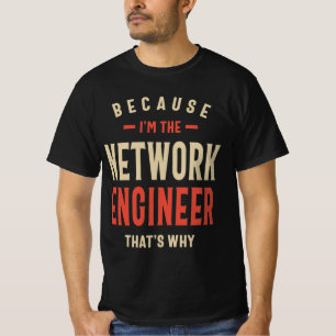 T-shirt Travail d'ingénieur en réseau Travail d'anniversai