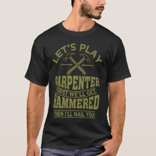 T-shirt Travail du bois pour homme ouvrier menuisier sculp