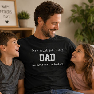 T-shirt Travail Dur Être Papa Cadeau Drôle de Fête des Pèr