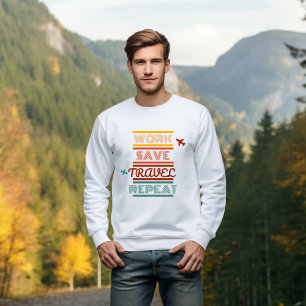 T-shirt Travail Économisez Voyage Répétition - Aventure & 