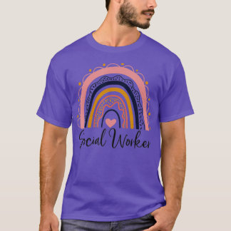 T-shirt Travail social Leopard Arc-en-ciel Travail social