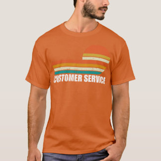 T-shirt travail vintage de rétro service client
