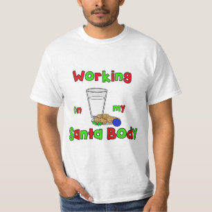 T-shirt Travailler à mon corps de Père Noël