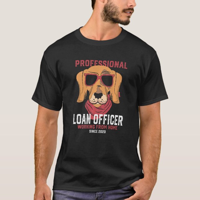 T-shirt Travailler à partir de l'agent de prêt immobilier  (Devant)