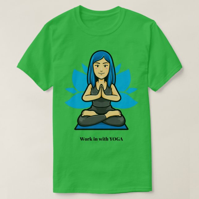 T-shirt Travailler avec YOGA (Design devant)