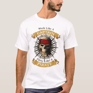 T-shirt Travailler Comme Une Partie De Capitaine Comme Un