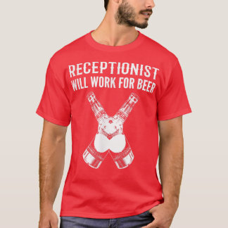 T-shirt Travailler pour la bière buveuse 