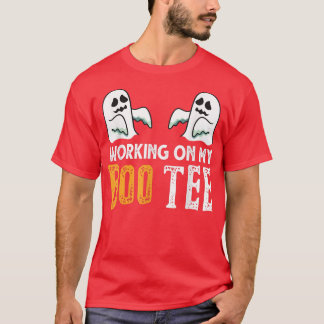 T-shirt Travailler Sur Mon Boo Tee Halloween Exercice Poid