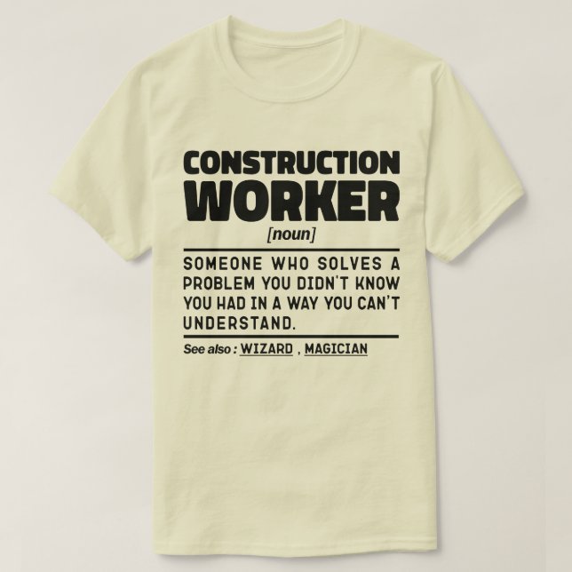 T-shirt Travailleur de construction Noun Cool Papa Anniver (Design devant)