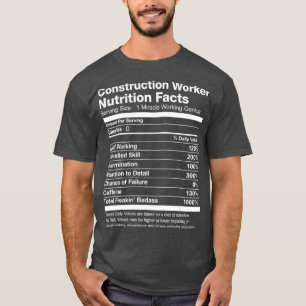 T-shirt Travailleur de la construction des hommes Nutritio