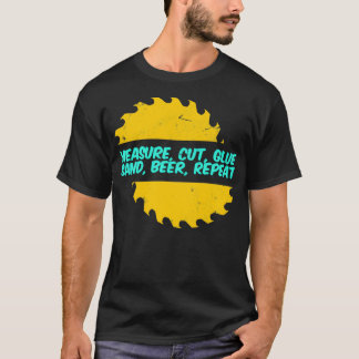 T-shirt Travailleur du bois Drôle mesure coupe colle Vêtem