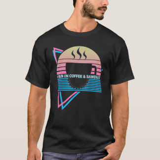T-shirt Travailleur Du Bois Travaillant Sur Le Café