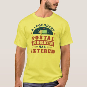 T-shirt Travailleur postal à la retraite Facteur Cadeau de