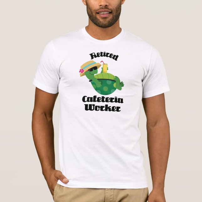 T-shirt Travailleur retraité de cafétéria (tortue) (Devant)