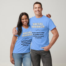 T-shirt travailleur social amusant