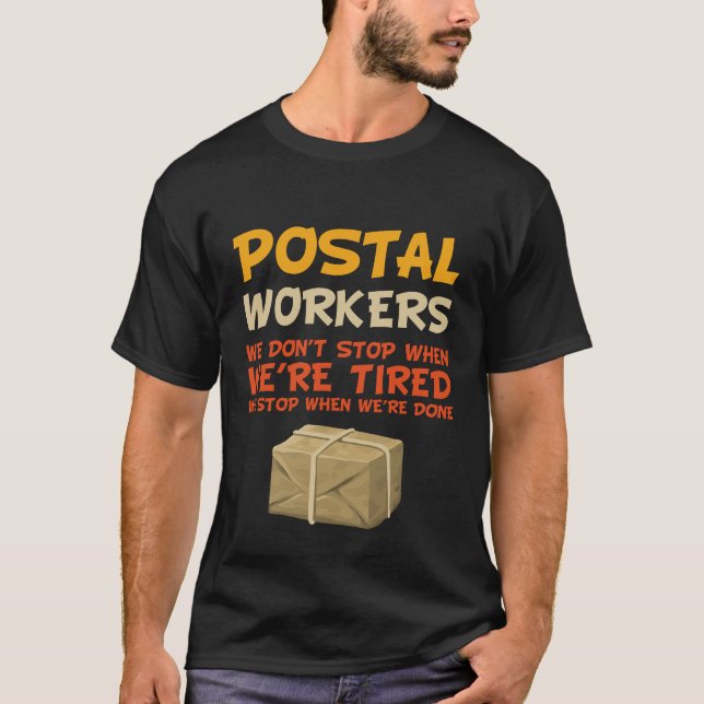 T-shirt Travailleurs De La Poste Nous Ne Nous Arrêtons Pas (Devant)