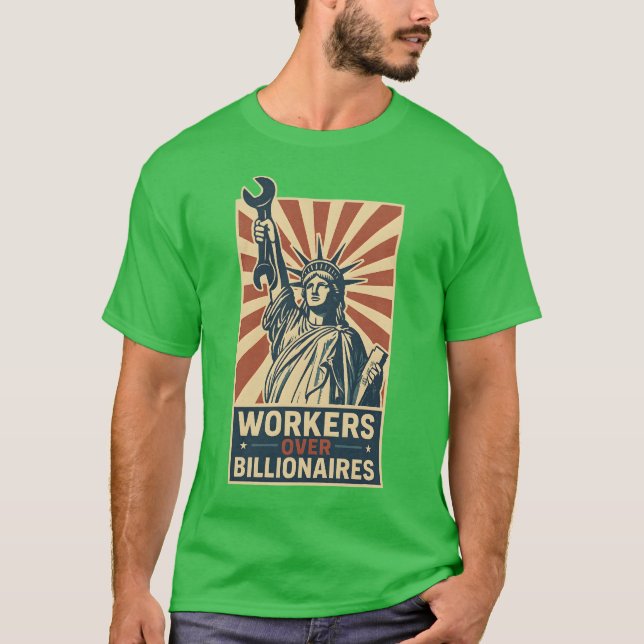 T-SHIRT TRAVAILLEURS SUR DES MILLIARDS (Devant)
