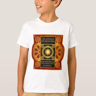 T-shirt Travaux de vapeur de l'Atlantique - Or et cuir sur