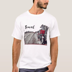 T-shirt Travel Motorcycle Triumph Aventure Vélo Désert Ro