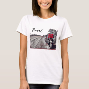 T-shirt Travel Motorcycle Triumph Aventure Vélo Désert Ro