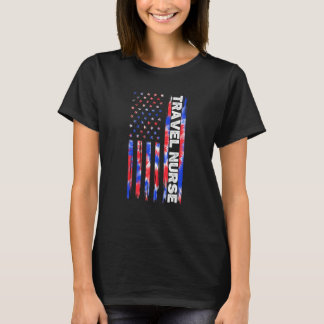 T-shirt Travel Nurse Nursing Tie Dye American Flag 4th Of