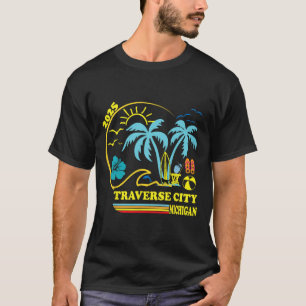 T-shirt Traverse City Michigan Famille Vacation 2025 Match