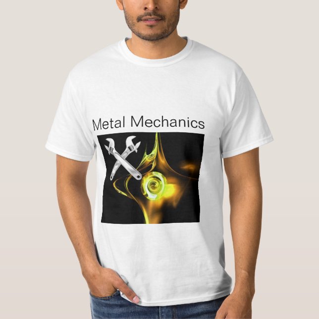 T-SHIRT TRAVERSER LES ÉPAISSES MÉCANIQUE MÉTALLIQUE, PLUMB (Devant)