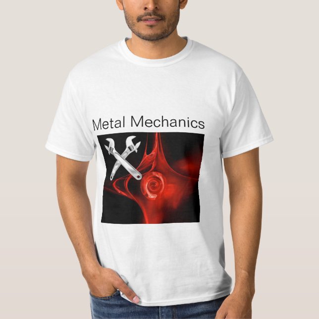 T-SHIRT TRAVERSER LES ÉPAISSES MÉCANIQUE MÉTALLIQUE, PLUMB (Devant)