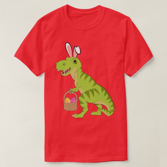 T-shirt TRe Dinosaur Garçons lapins de Pâques, filles et a (Design devant)