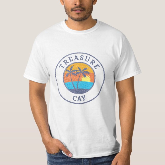 T-shirt Treasure Cay, Bahamas Faded Classic Style (Devant)