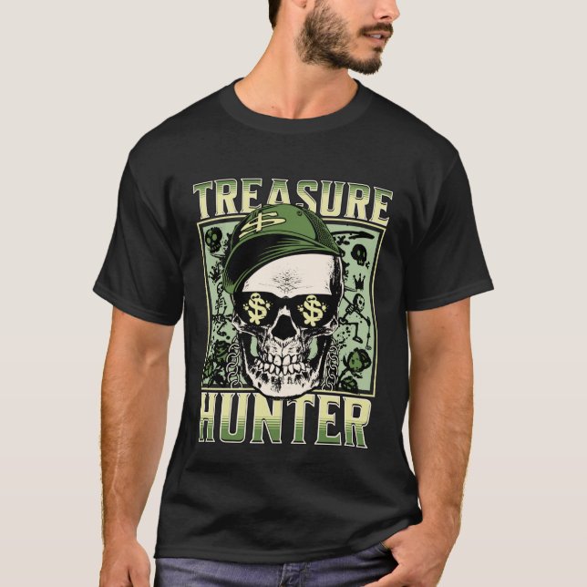 T-shirt Treasure Hunter Metal detector Graffiti Detectoris (Devant)