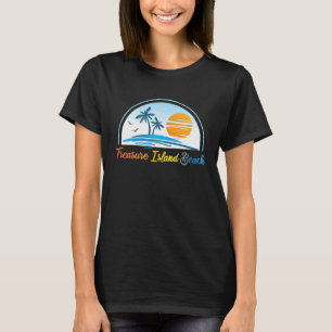 T-shirt Treasure Island Beach FL Floride Souvenir Palm Tre