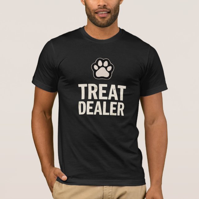 T-shirt Treat Dealer drôle de chien amoureux (Devant)