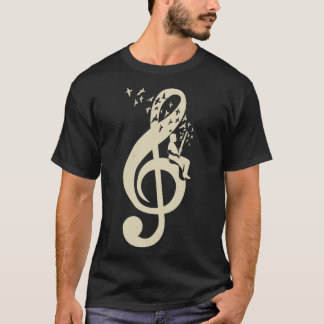 T-shirt Treble Clef Music Bassoon Vintage