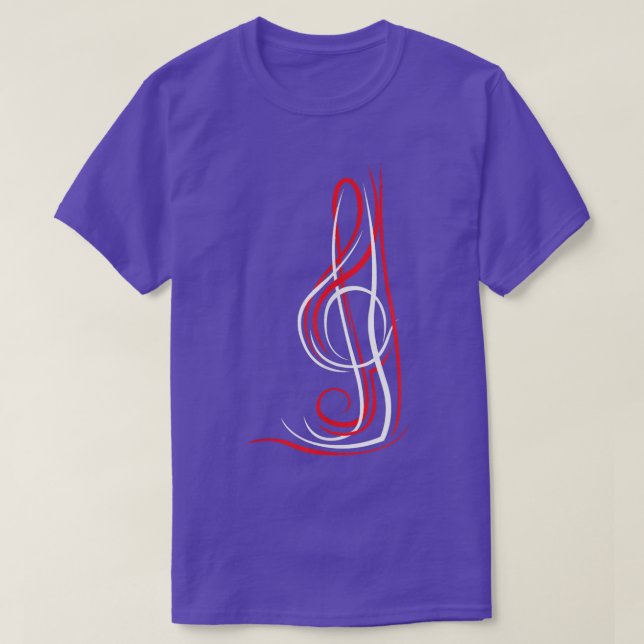 T-shirt Treble Clef Note Music  (Design devant)