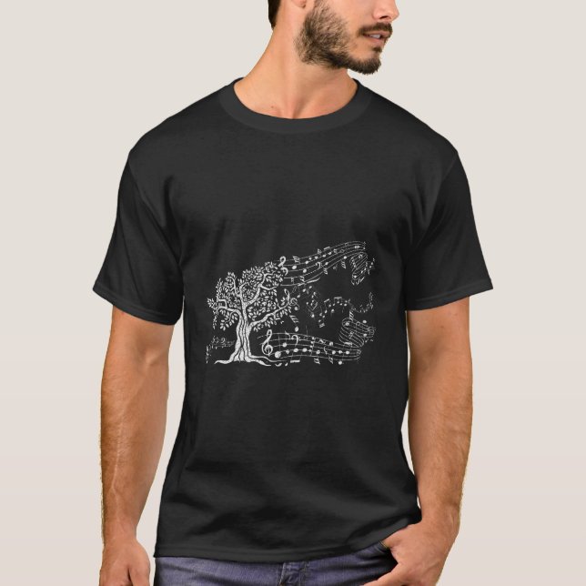 T-shirt Treble Clef Tree Music (Devant)