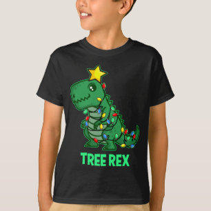 T-shirt Tree Rex Funny Mignonne Retro Christmas Dino