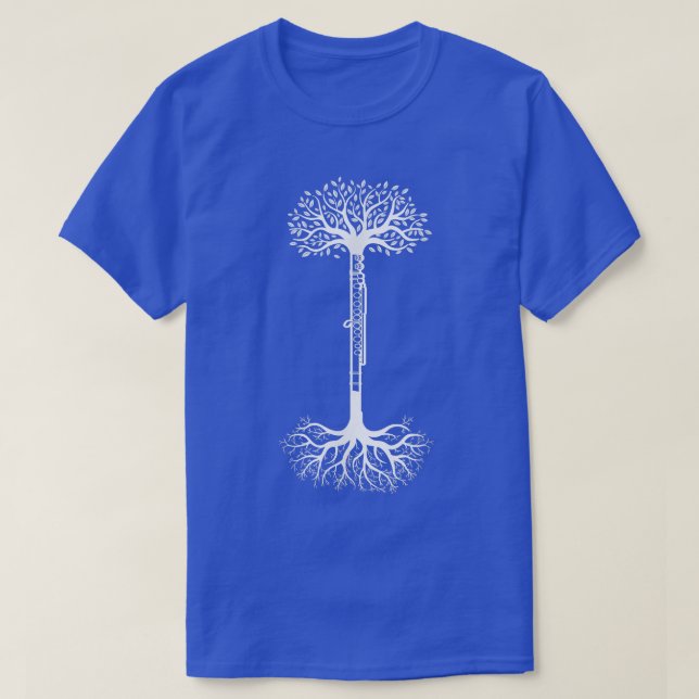 T-shirt Tree Transverse Flute Music 3047 (Design devant)