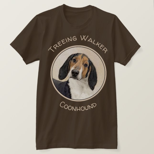 T-shirt Treeing Walker Coonhound Peinture - Art original (Design devant)