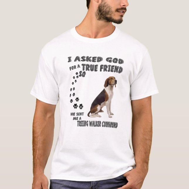 T-shirt Treeing Walker Coonhound Quote Mom, TWC Dad Art, W (Devant)