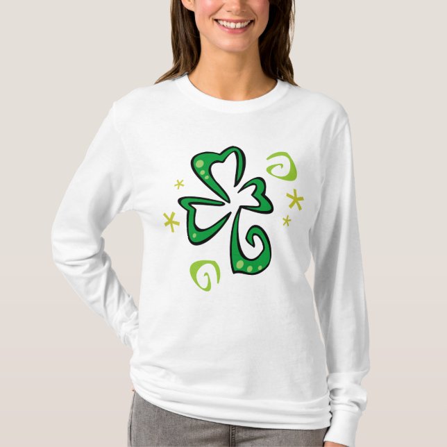 T-shirt Trèfle abstrait (Devant)